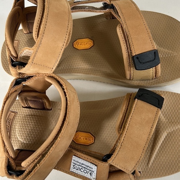 Suicoke Depa Sandals Tan Beige Color with Velcro V2NU Womens size 5 / 6 - Picture 9 of 13
